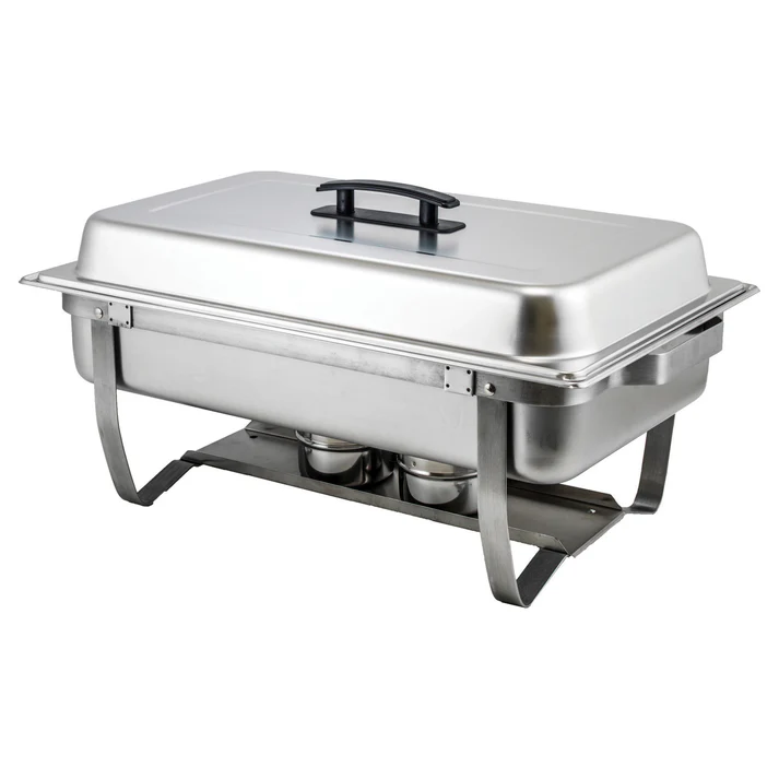 8 Quart Full-Size Folding Stand Chafer, Stainless Steel