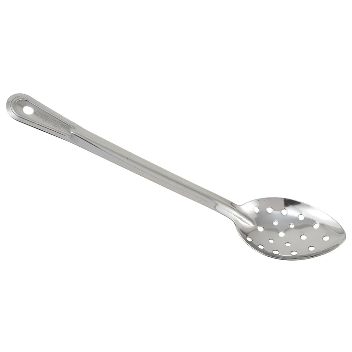  Winco Prime One-piece Stainless Steel Basting Spoon, NSF - Perforated, 15"