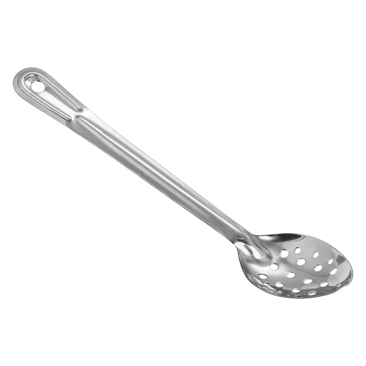 Heavy-Duty Basting Spoon, Stainless Steel, 1.5mm - Perforated, 13"