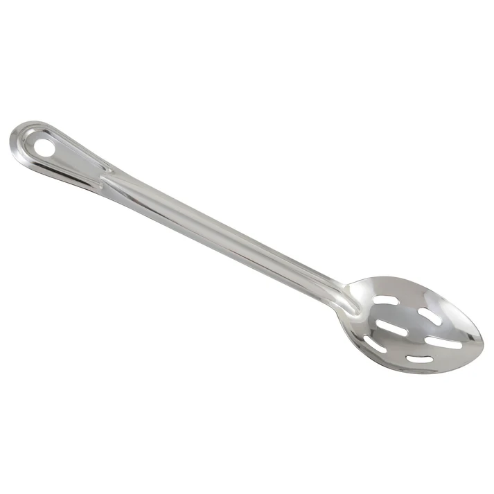 Winco Prime One-piece Stainless Steel Basting Spoon, NSF - Slotted, 11"