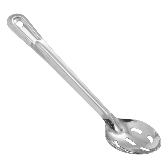  Heavy-Duty Basting Spoon, Stainless Steel, 1.5mm - Slotted, 13"