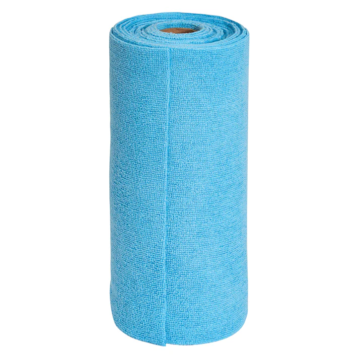 Rolled Microfiber Towel, Blue