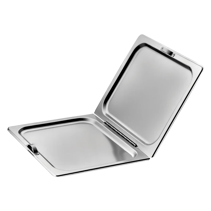 Stainless Steel Full-Size Hinged Flat Cover with Dual Handles