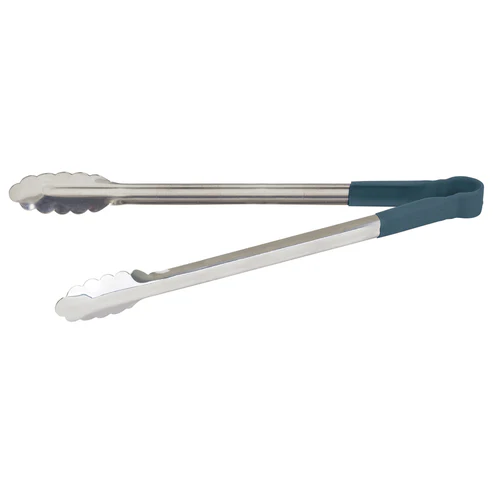  Heat Resistant Heavy-Duty Utility Tongs with Polypropylene Handle - 16", Blue