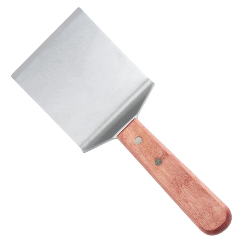 Steak/Burger Turner, Offset, Wooden Handle, 4-1/8" x 3-3/4" Blade