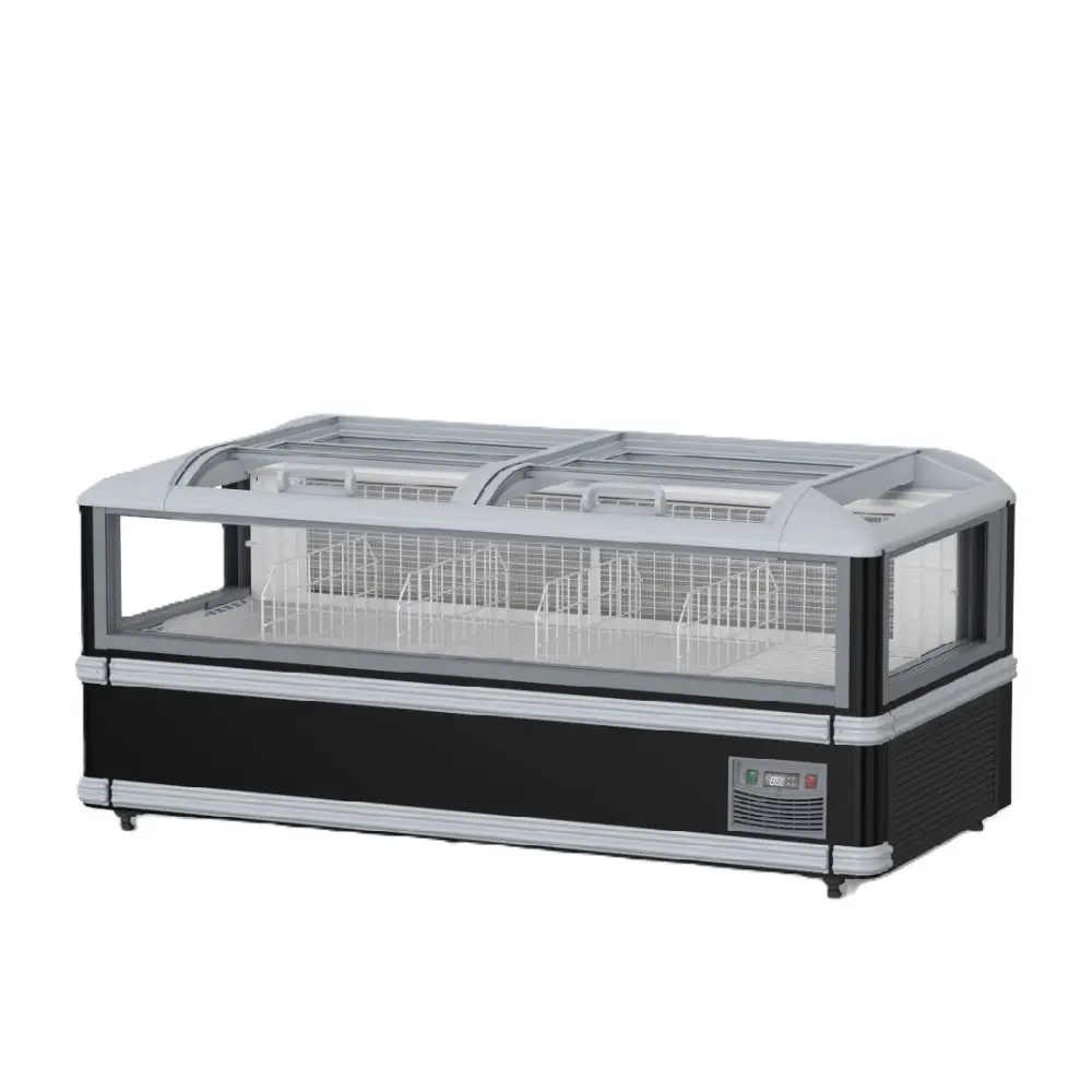 China Style Transparent Island Freezer