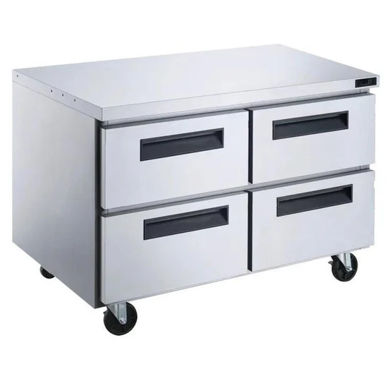 4-Drawer Undercounter Commercial Refrigerator in Stainless Steel