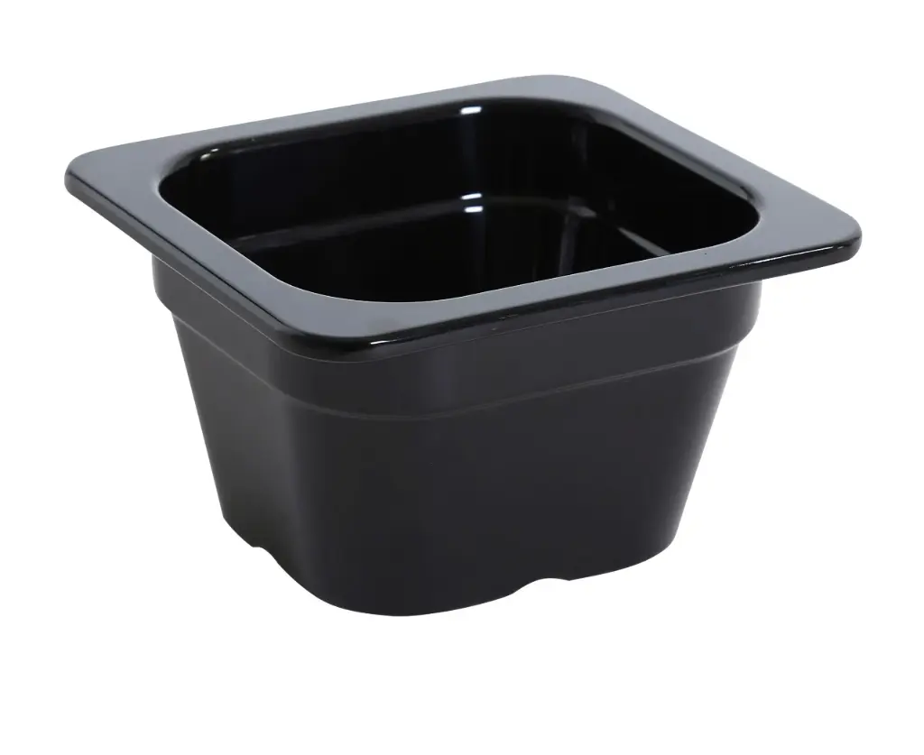 Gn Pan 6.93″ X 6.38″ 3.94″ / 176 X 162 X 100Mm Pan, Gn 1/6, 0.9L Black