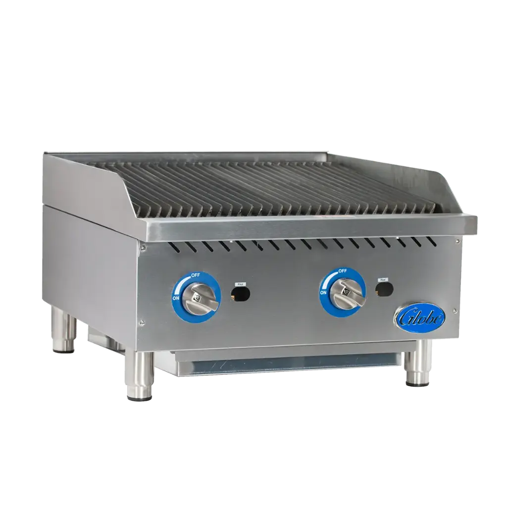 Globe  24" Gas Charbroiler with Stainless Steel Radiants