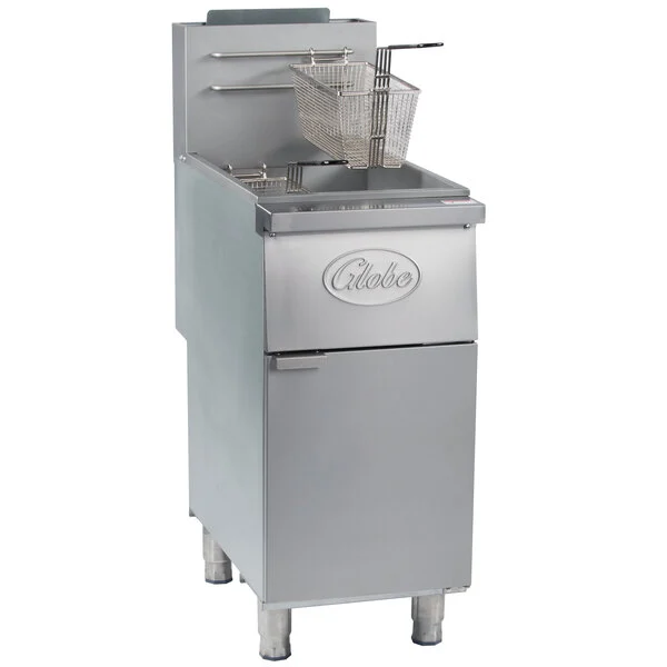 Globe  Liquid Propane 35-40 lb. Stainless Steel Floor Fryer