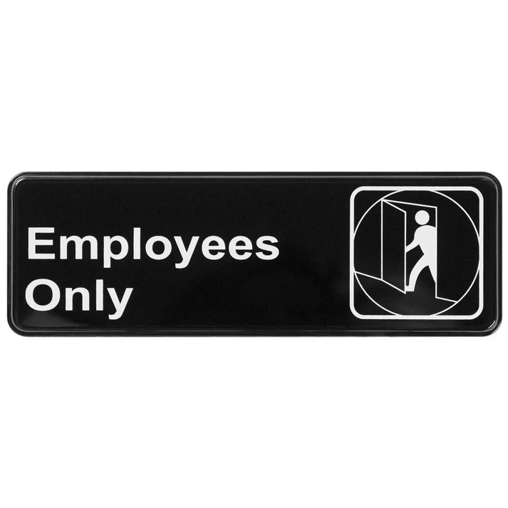 Information Signs, 9"W x 3"H - SGN-305 - Employees Only