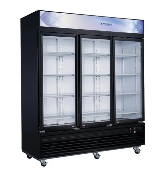 Commercial Glass Swing 3-Door Merchandiser Freezer