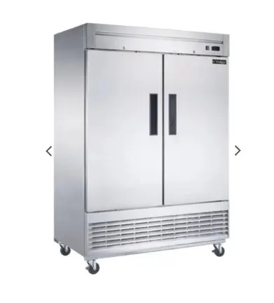 2-Door Commercial Freezer in Stainless Steel