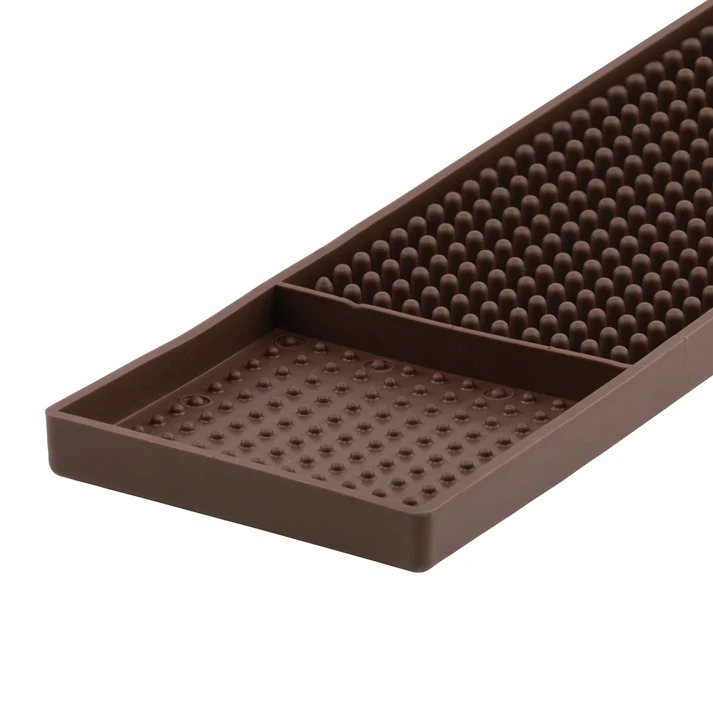 Bar Rail Spill Mat, 27" x 3-1/4" / Brown