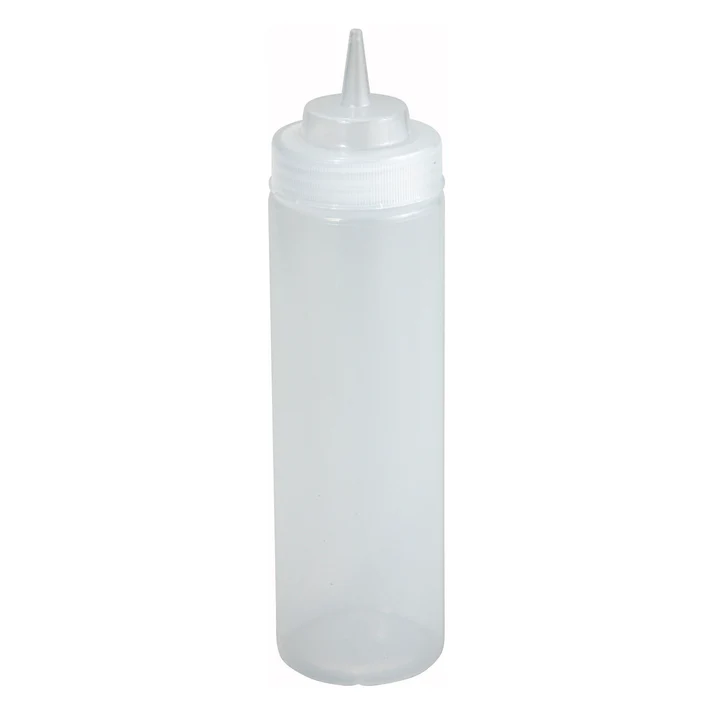 12oz Squeeze Bottles, Wide Mouth, 6pcs/pk / Clear
