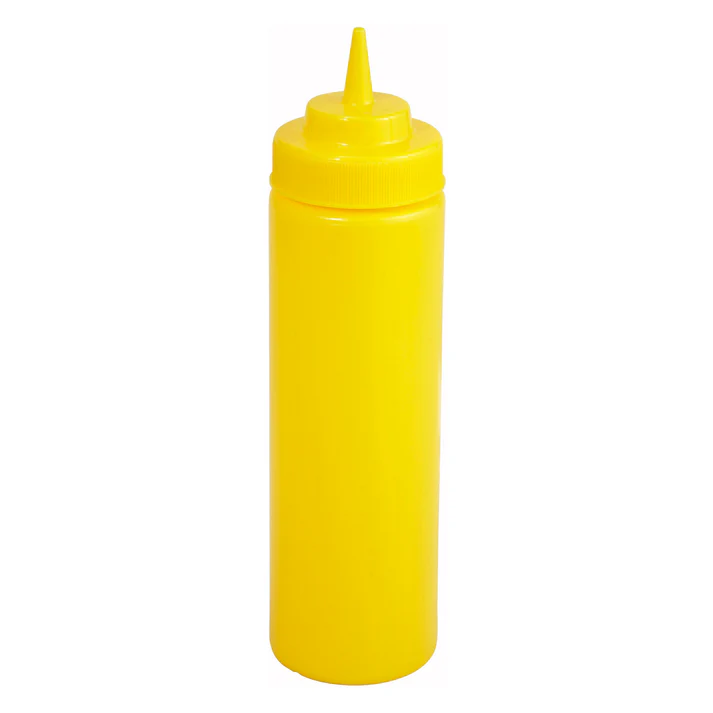 12oz Squeeze Bottles, Wide Mouth, 6pcs/pk / Yellow