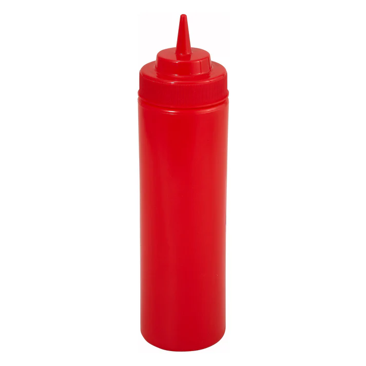  16oz Wide-Mouth Squeeze Bottles / Red