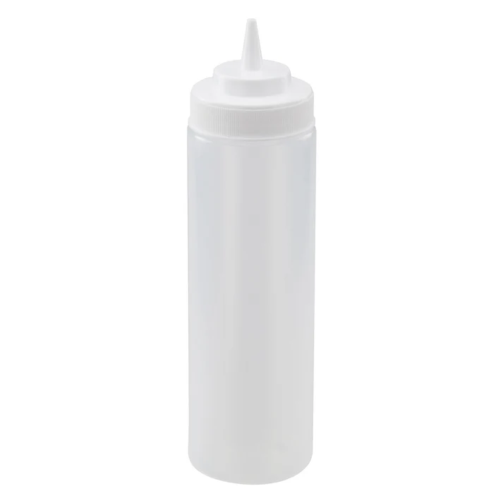 24oz Squeeze Bottles, Wide Mouth, 6pcs/pk / Clear