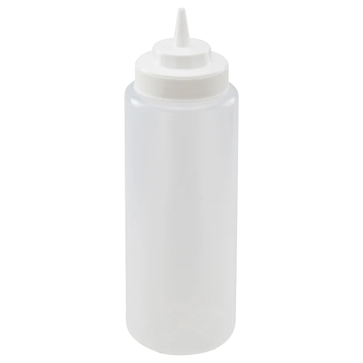 32oz Squeeze Bottles, Wide Mouth, 6pcs/pk / Clear