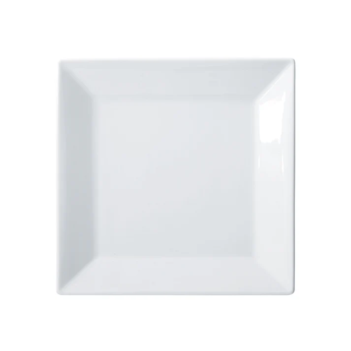 Royalsquare Square Plate, White Porcelain, 12 Pieces/Case / 9-1/4"