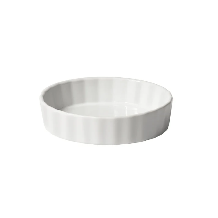 Fluted Quiche Baking Dish, 18 oz., White Porcelain, 24 Pieces/Case / 5-1/2 Oz