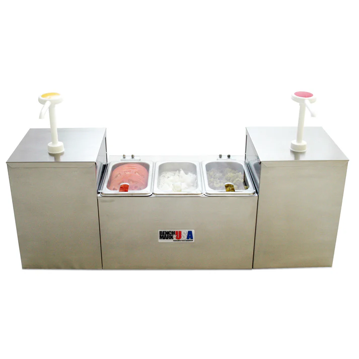 BenchmarkUSA Stainless Steel Condiment Station Set
