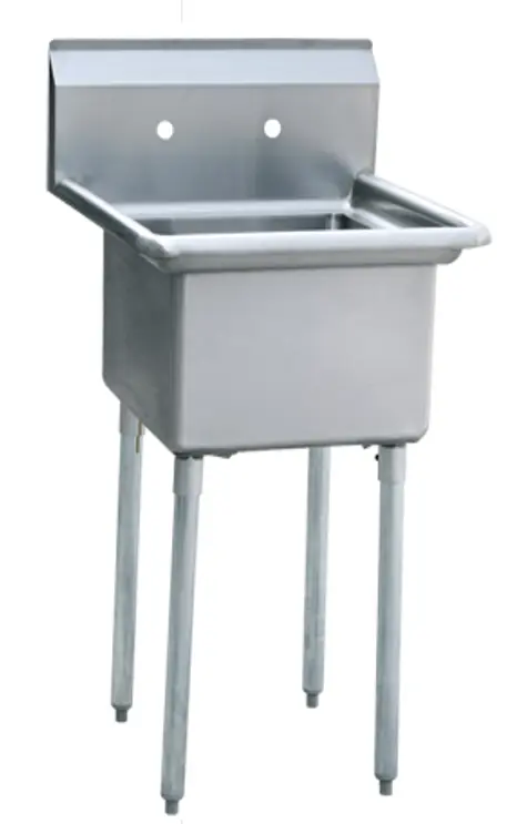 L&J LJ1818-1 23" 1 Compartment Sink/ No Drainboard