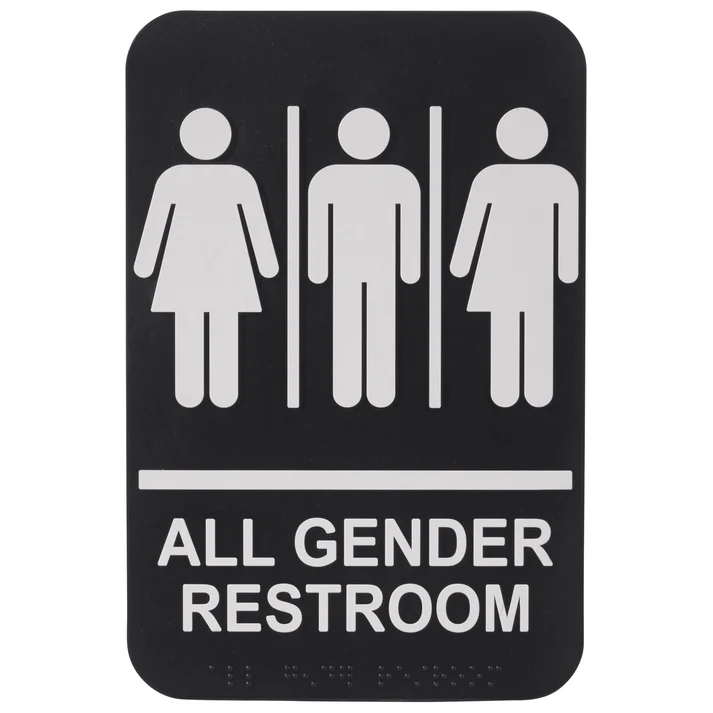 Information Signs with Braille 6" x 9" / all gender