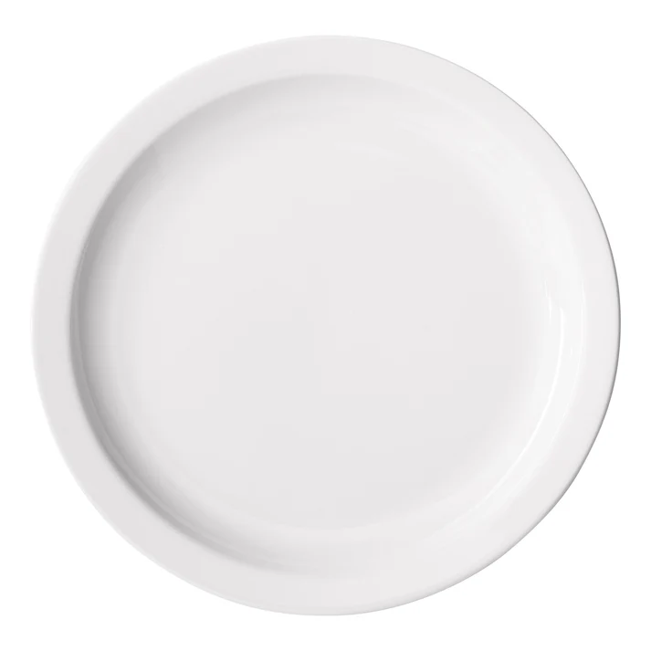 Birkhall Plate with Narrow Rim, White Porcelain, 12 Pieces/Case / 9" Dia