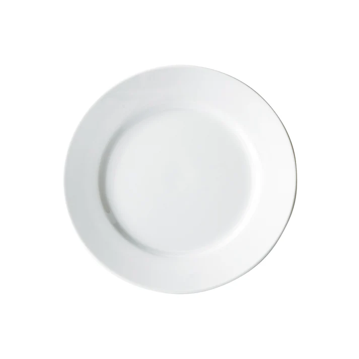 Birkhall Plate with Rolled Edge, White Porcelain, 12 Pieces/Case / 8-1/4" Dia
