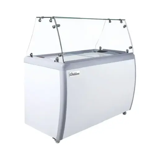 [DP-360-FSG] 8-Tub Ice Cream Dipping Cabinet Freezer (Without Sneeze Guard)