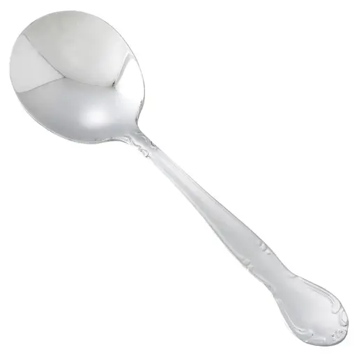 [0024-04] Elegance Mirror Bouillon Spoon, 18/0 Heavyweight - Dozen - 