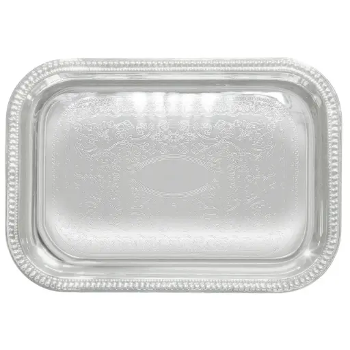 [CMT-2014] Chrome-Plated Serving Tray - Rectangular, 20 x 14