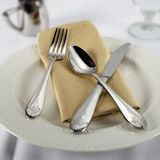 [0031-09] Peacock Demitasse Spoon, 18/8 Extra Heavyweight