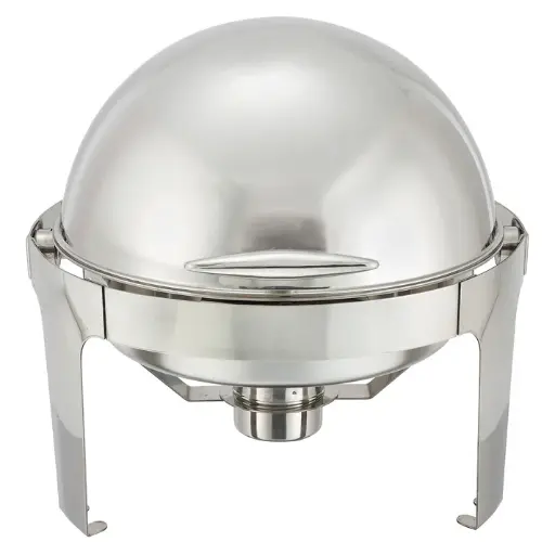 [602] Madison Collection 6 Quart Round Roll-Top Chafer, Heavyweight