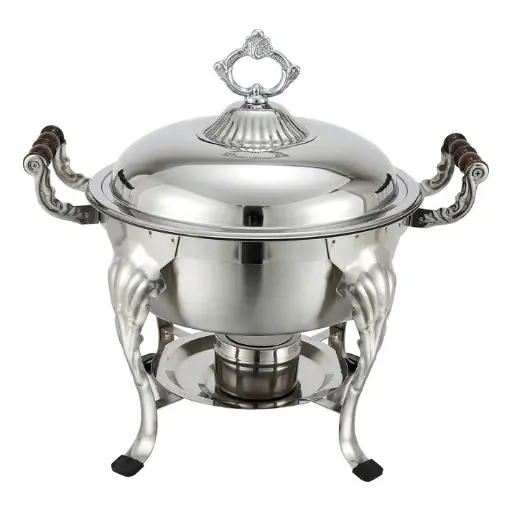 [708]  Crown Collection 6 Quart Round Chafer, Medium Weight