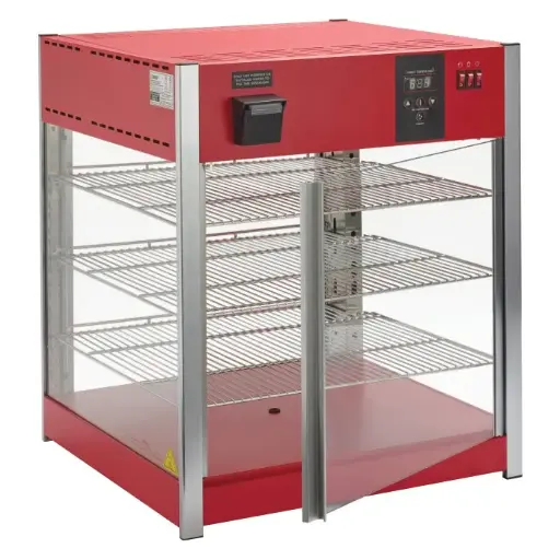 [EDM-1K]  Electric Heated & Humidified Holding Display Merchandiser with 4-Tier Rack