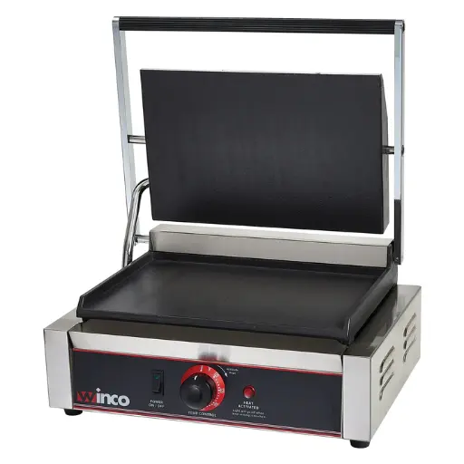 [ESG-1] Sandwich Grill, Single, 14" Flat Plate, 120V