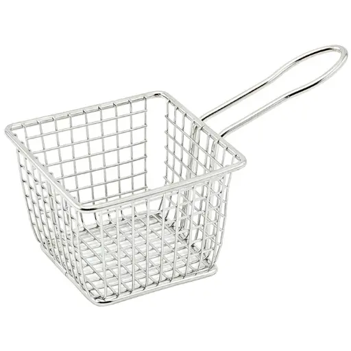 [FBM-443S] Mini Serving Basket - Square, 4"L x 4"W x 3"H