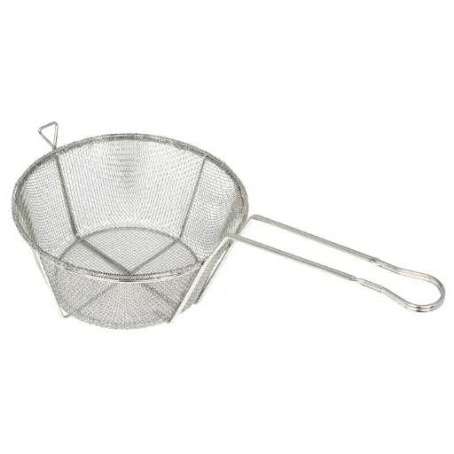 [FBRS-9]  Round 6mm Mesh Wire Fry Basket - 9-5/8" Dia