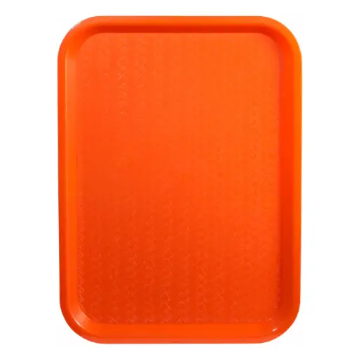 [FFT-1014O] High Quality Plastic Cafeteria Tray - 10" x 14", Orange