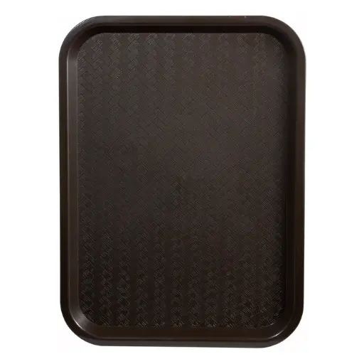 [FFT-1216B] High Quality Plastic Cafeteria Tray - 12 x 16, Brown