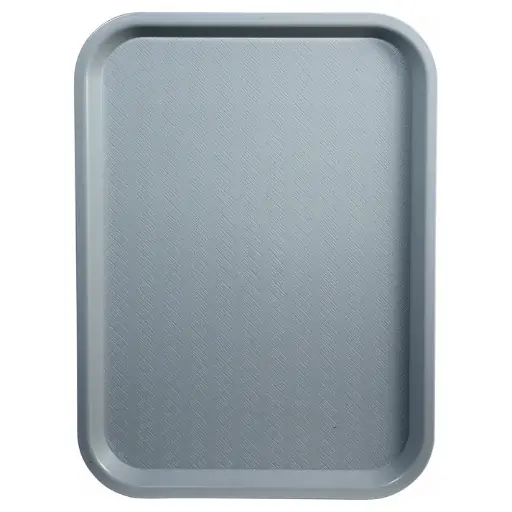 [FFT-1216E] High Quality Plastic Cafeteria Tray - 12 x 16, Gray
