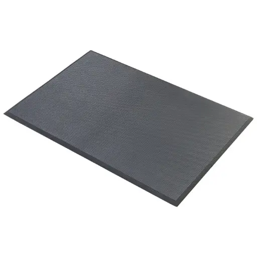 [FMG-23K] Anti-Fatigue Rubberized Gel Foam Floor Mat, Black