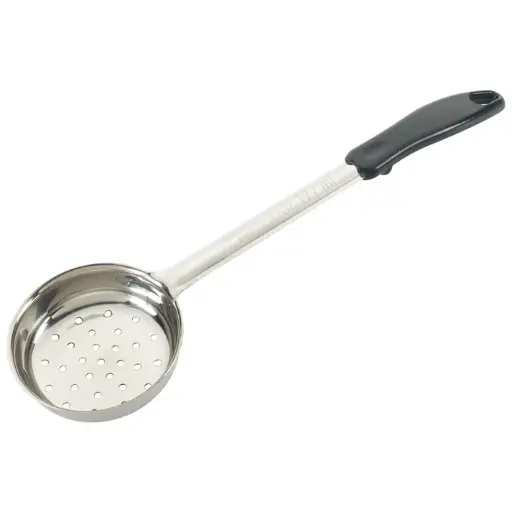 [FPP-6] 6oz Perf Food Portioner, One-piece, Black, S/S
