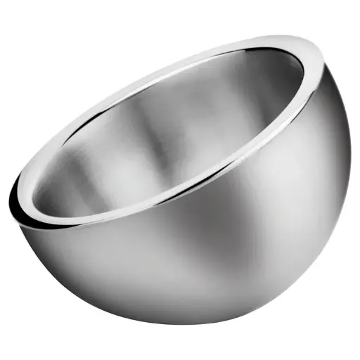 [DWAB-L] Double-Wall Angled Display Bowl, Stainless Steel - 2-1/4 Quart