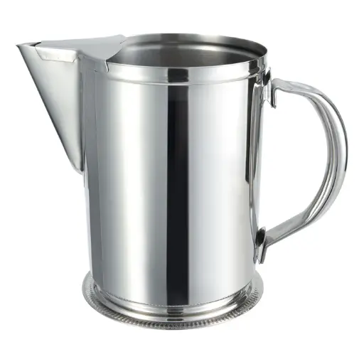 [WPG-64] 64 oz Water Pitcher with Ice Guard, Stainless Steel