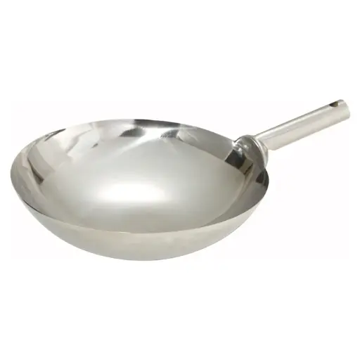[WOK-14W] Stainless Steel Chinese Wok - 14", Welded