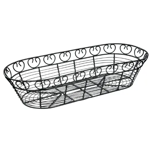 [WBKG-15] 15" Long Oval Wire Serving Basket