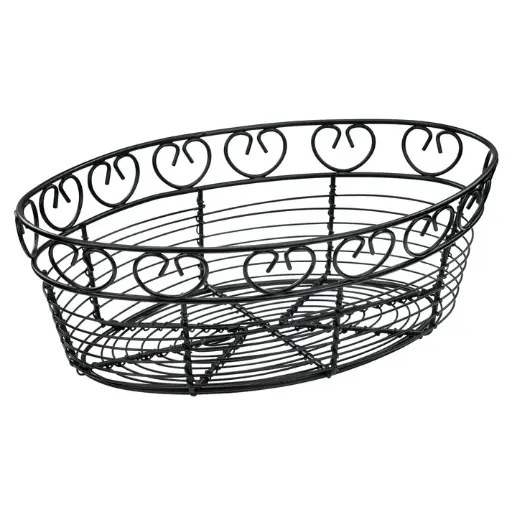 [WBKG-10O] 10" Oval Wire Serving Basket